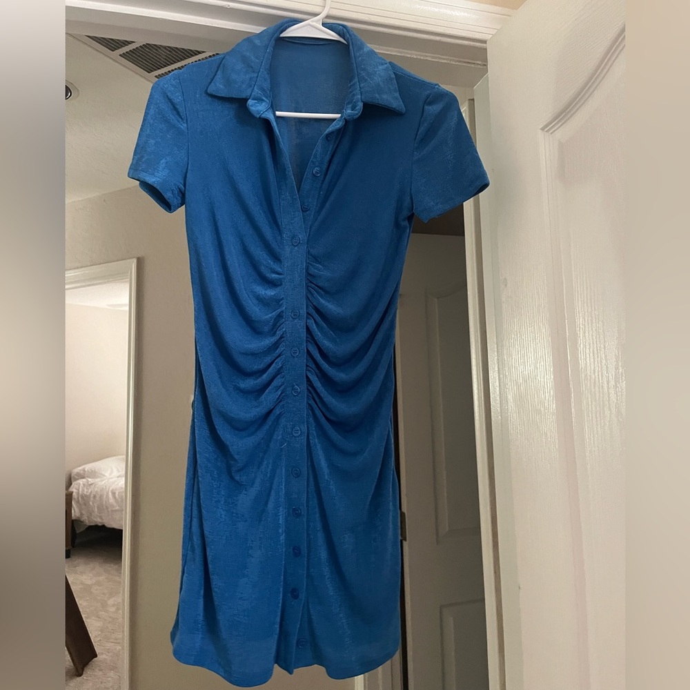 Blue mesh dress. Lightweight and cute
